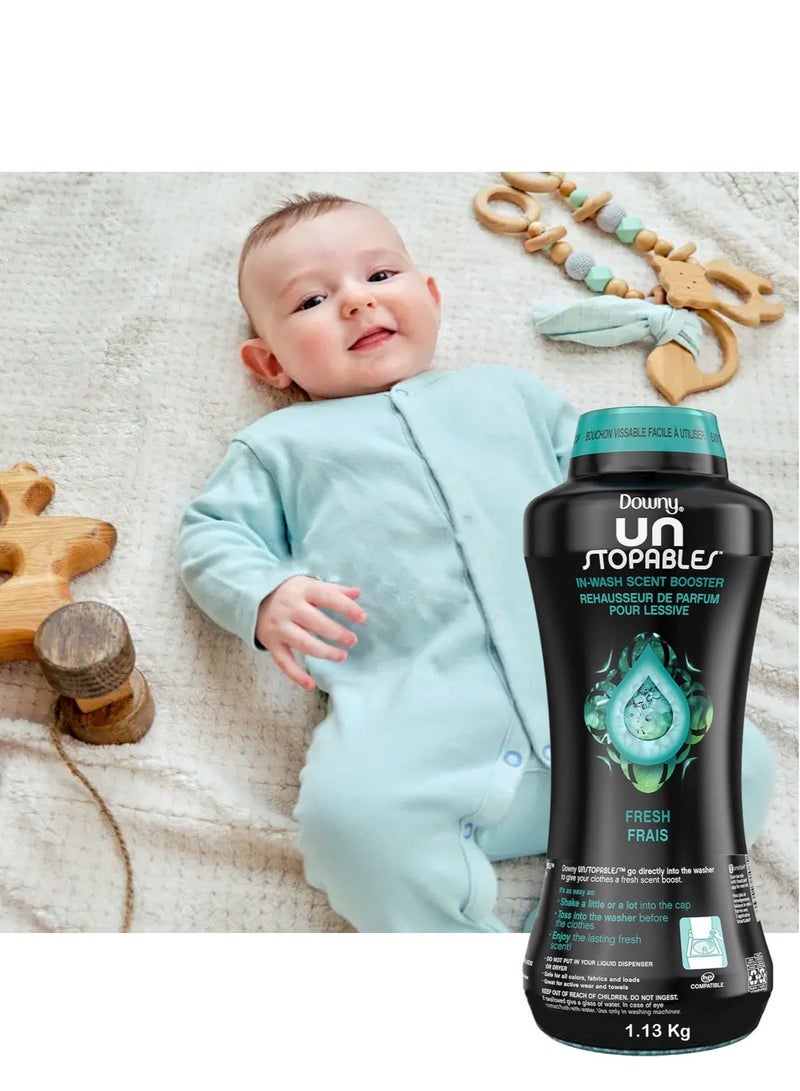 Downy Unstopables In Wash Freshness And Scent Booster Beads Fresh Scent 1.13 Kg Blue - Image 2